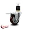 Service Caster 3.5'' Maroon Poly Swivel 1-7/8'' Expanding Stem Caster Total Lock Brake SCC-EXTTL20S3514-PPUB-MRN-178 - alternate 4